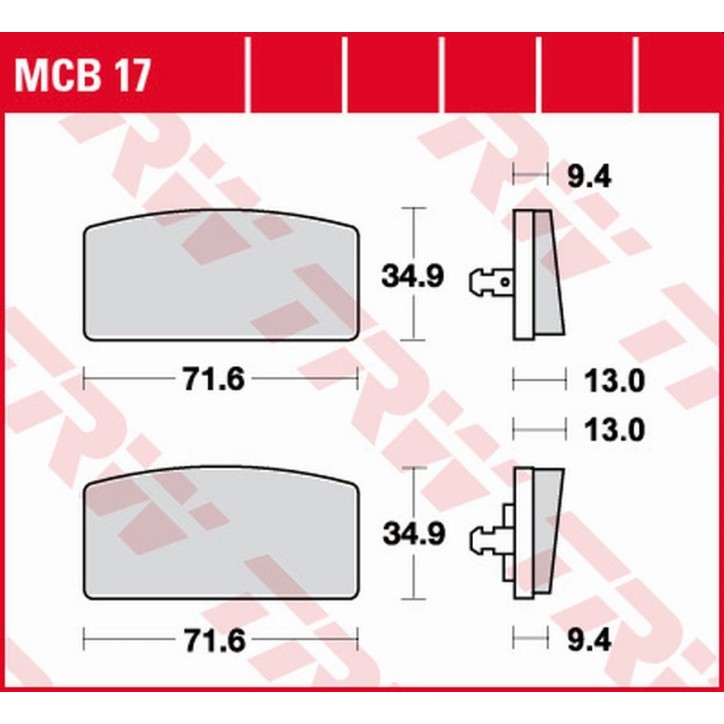 ZF TRW klocki hamulcowe MCB17