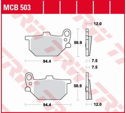 ZF TRW klocki hamulcowe MCB503