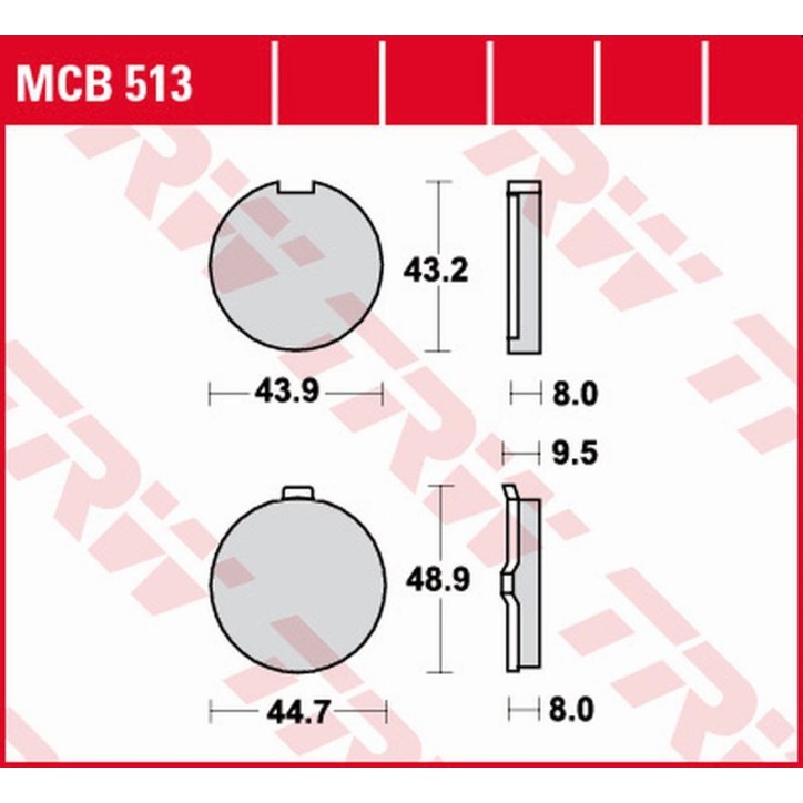 ZF TRW klocki hamulcowe MCB513