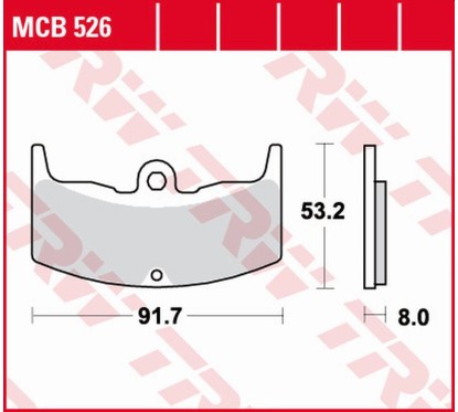 ZF TRW klocki hamulcowe MCB526