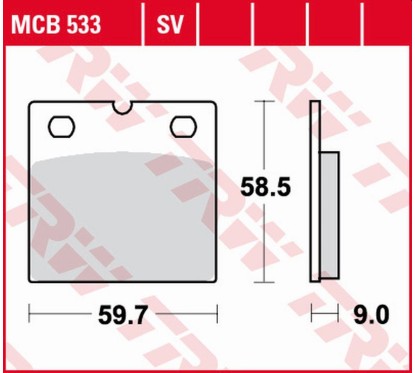 ZF TRW klocki hamulcowe MCB533