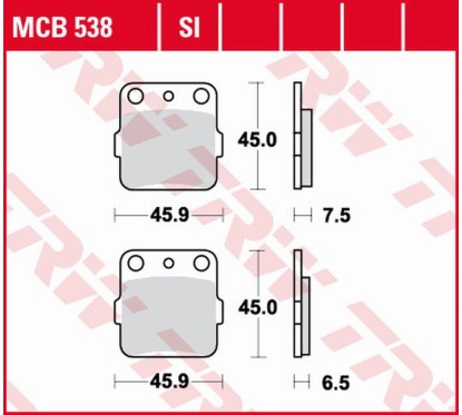 ZF TRW klocki hamulcowe MCB538SI