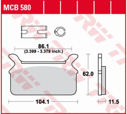 ZF TRW klocki hamulcowe MCB580