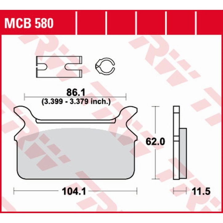 ZF TRW klocki hamulcowe MCB580