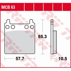 ZF TRW klocki hamulcowe MCB63