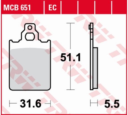 ZF TRW klocki hamulcowe MCB651EC