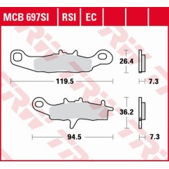 ZF TRW klocki hamulcowe MCB697SI