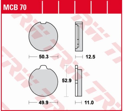 ZF TRW klocki hamulcowe MCB70
