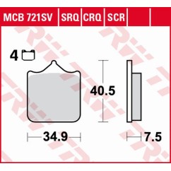 ZF TRW klocki hamulcowe MCB721CRQ