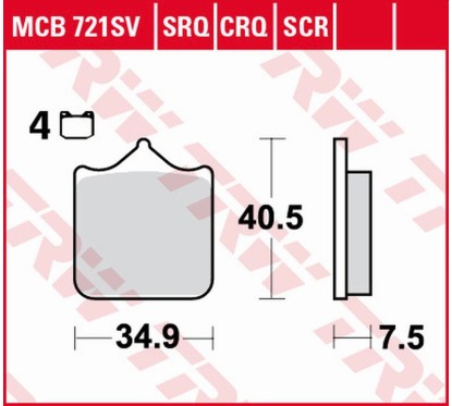 ZF TRW klocki hamulcowe MCB721TRQ