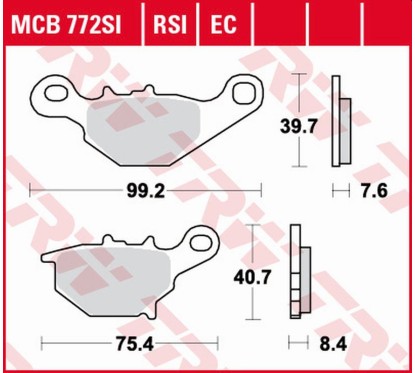 ZF TRW klocki hamulcowe MCB772SI