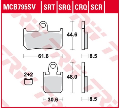ZF TRW klocki hamulcowe MCB795CRQ
