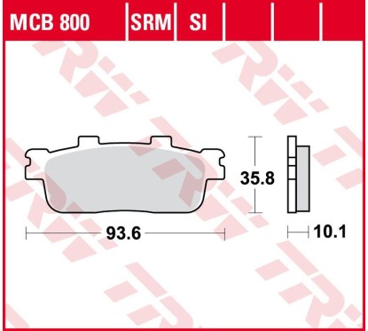 ZF TRW klocki hamulcowe MCB800SRM