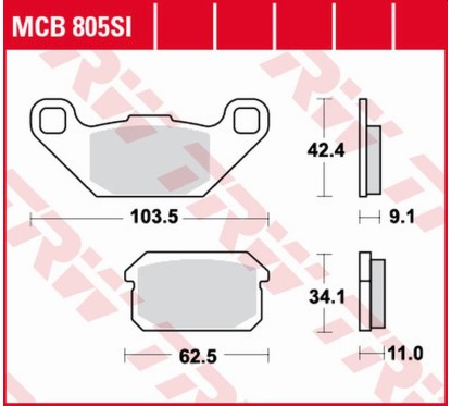 ZF TRW klocki hamulcowe MCB805SI