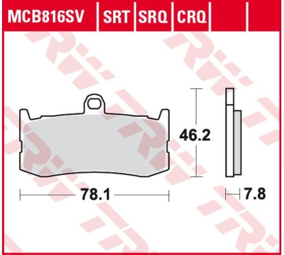 ZF TRW klocki hamulcowe MCB816SV