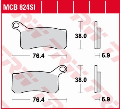 ZF TRW klocki hamulcowe MCB824SI
