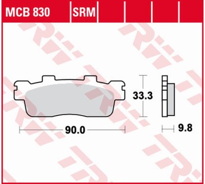 ZF TRW klocki hamulcowe MCB830SRM