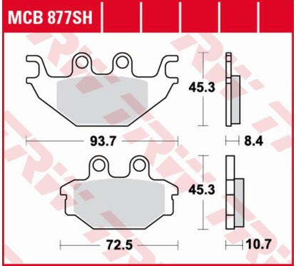 ZF TRW klocki hamulcowe MCB877SH