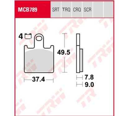 ZF TRW klocki hamulcowe MCB789TRQ