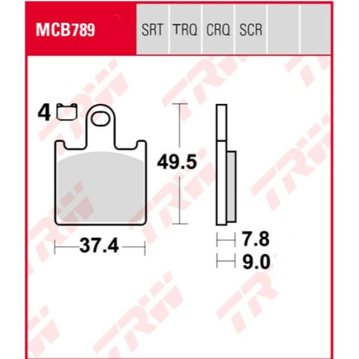 ZF TRW klocki hamulcowe MCB789TRQ