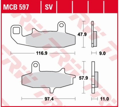 ZF TRW klocki hamulcowe MCB597SV