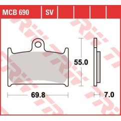 ZF TRW klocki hamulcowe MCB690SV