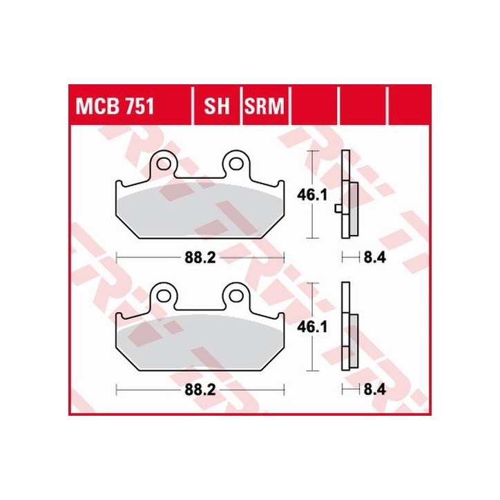 ZF TRW klocki hamulcowe MCB751