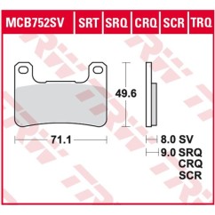 ZF TRW klocki hamulcowe MCB752TRQ