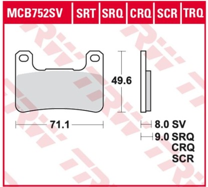 ZF TRW klocki hamulcowe MCB752TRQ