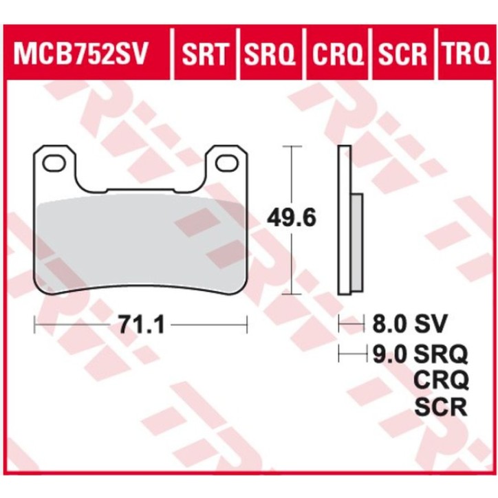 ZF TRW klocki hamulcowe MCB752TRQ