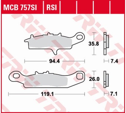 ZF TRW klocki hamulcowe MCB757SI