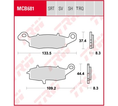 ZF TRW klocki hamulcowe MCB681TRQ