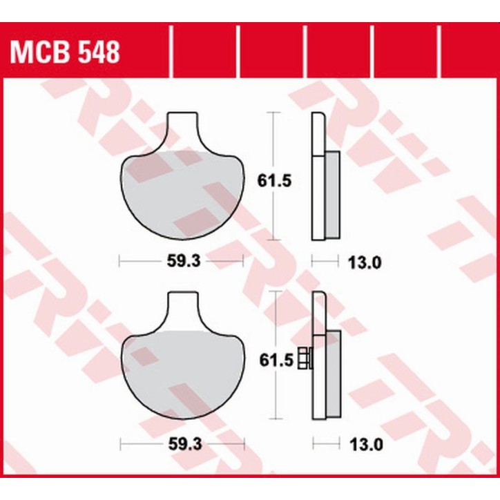 ZF TRW klocki hamulcowe MCB548
