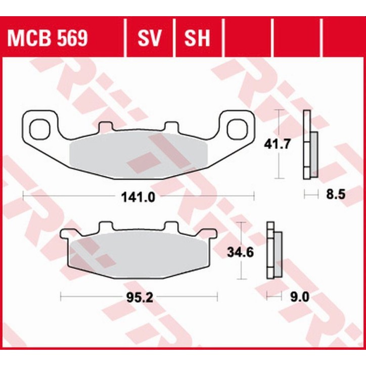 ZF TRW klocki hamulcowe MCB569SH