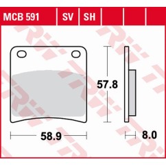 ZF TRW klocki hamulcowe MCB591SH