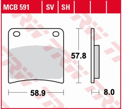 ZF TRW klocki hamulcowe MCB591SH