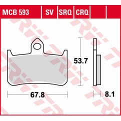 ZF TRW klocki hamulcowe MCB593TRQ