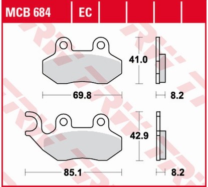 ZF TRW klocki hamulcowe MCB684