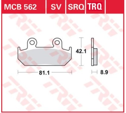 ZF TRW klocki hamulcowe MCB562TRQ