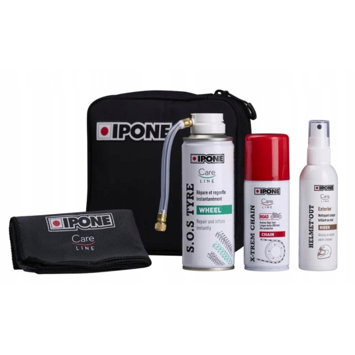 IPONE ROAD TRIP KIT zestaw podróżny opony kask pielęgnacja motocykla IPONE ROAD TRIP KIT zestaw podróżny opony kask pielęgnacja motocykla