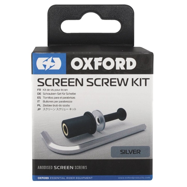OXFORD śruby do owiewek z gumkami czarne komplet 8 sztuk OXFORD śruby do owiewek z gumkami czarne komplet 8 sztuk