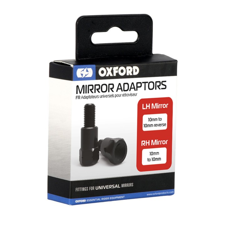 OXFORD adapter do lusterek uniwersalnych gwint lewy prawy 10mm 2szt OXFORD adapter do lusterek uniwersalnych gwint lewy prawy 10mm 2szt