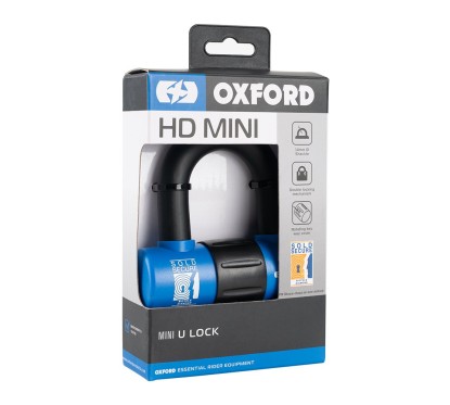 OXFORD kłódka mini niebieska trzpień 14mm HD