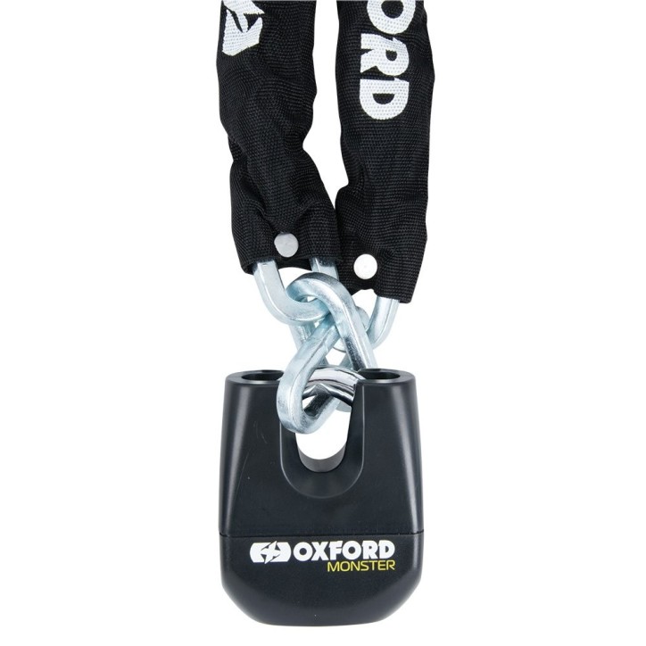 OXFORD łańcuch z zapięciem Monster czarny 1200mm trzpień 11mm OXFORD łańcuch z zapięciem Monster czarny 1200mm trzpień 11mm