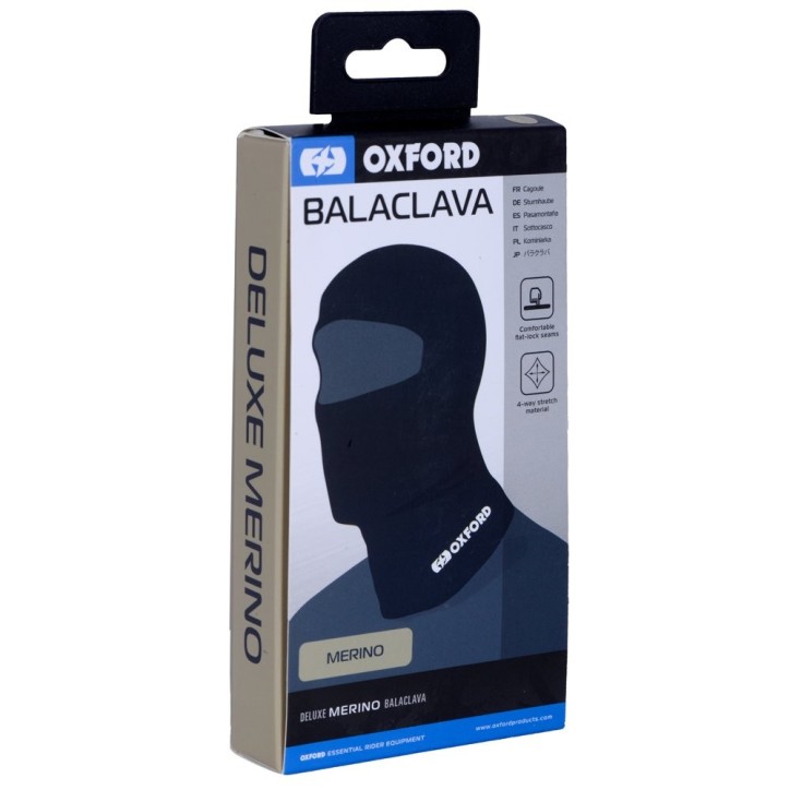 OXFORD kominiarka wełna merino czarna uniwersalna kask motocyklowy OXFORD kominiarka wełna merino czarna uniwersalna kask motocyklowy