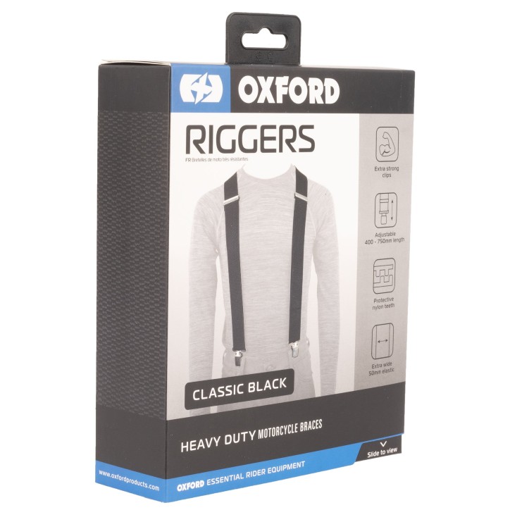 OXFORD szelki do spodni slim czarne 35mm OXFORD szelki do spodni slim czarne 35mm