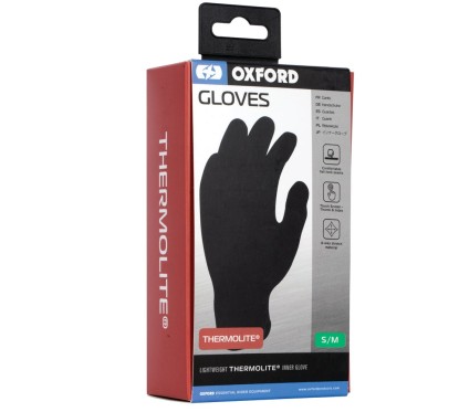 OXFORD rękawice ocieplające wewnętrzne Thermolite czarne S/M