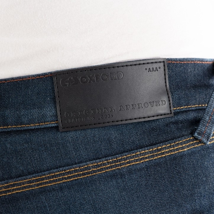 OXFORD spodnie jeansowe męskie straight dark niebieskie 36/32