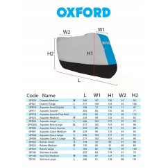 OXFORD pokrowiec na motocykl wodoodporny czarny XL CV333