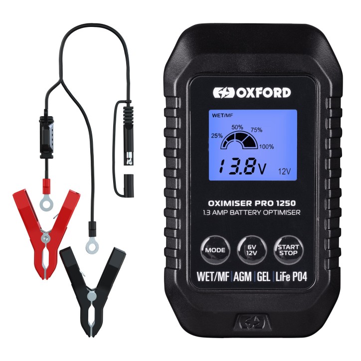 OXFORD ładowarka do akumulatorów motocyklowych i samochodowych Oximiser Pro 1250 OXFORD ładowarka do akumulatorów motocyklowych i samochodowych Oximiser Pro 1250